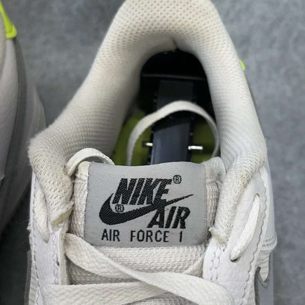 Nike Air Force 1 Low GS White Grey Volt Youth 7Y FN3875-101‎ Shoes